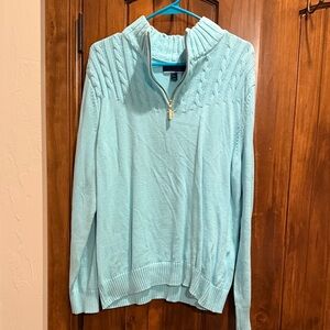 Women’s Light Blue Cable Knit Sweater
